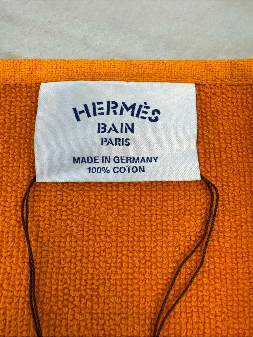 NWT Hermes Yachting Beach Towel Orange